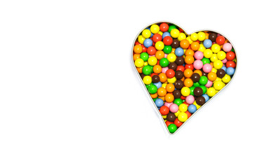 Herz mit Schokokugeln
