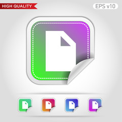 New document icon. Button with document icon. Modern UI vector.