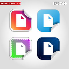 New document icon. Button with document icon. Modern UI vector.