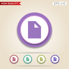 New document icon. Button with document icon. Modern UI vector.