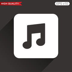 Music icon. Button with music icon. Modern UI vector.