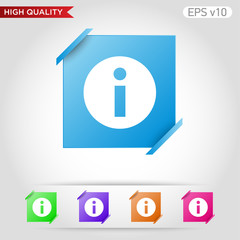 Info icon. Button with info icon. Modern UI vector.