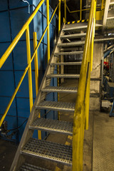 stairs with grate boiler to the boiler room