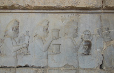 Fresque à Persépolis en Iran