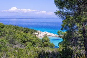Fototapeta na wymiar Amazing scenery in SIthonia, Chalkidiki, Greece