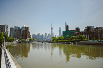 Fototapeta na wymiar Pudong new area skyline, Shanghai, China
