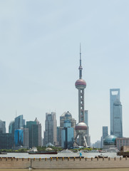 Fototapeta premium Panoramę nowego obszaru Pudong, Szanghaj, Chiny