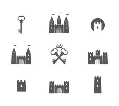 Castle. Icon set