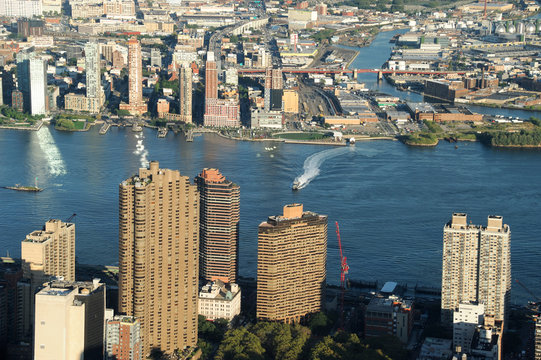 Manhattan skyline in the water front