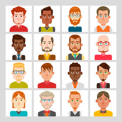 Fototapeta premium Men avatar set