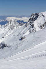 Fototapeta na wymiar Tuxer Ferner Glacier in Austria, 2015