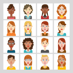 Women avatar set