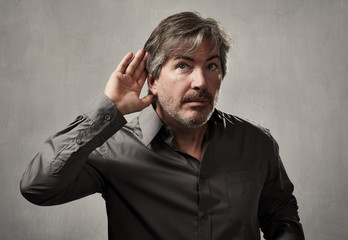 listening man.