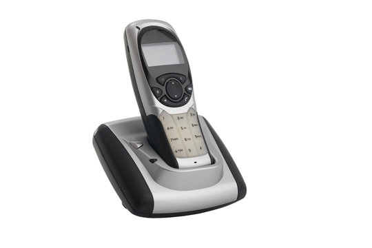 cordless home phone, isolated on a white background
