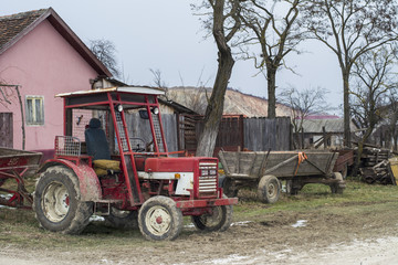 Obraz premium Dorf im Winter im Westen Rumäniens
