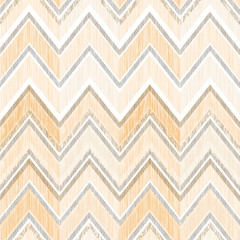 Abstract geometric pattern. Fabric doodle line ornament. Linear zig zag texture. Seamless ornamental zigzag background