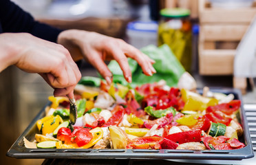kitchen food preparation fresh vegetable.