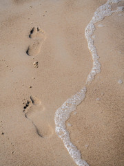 Footprints on the sand