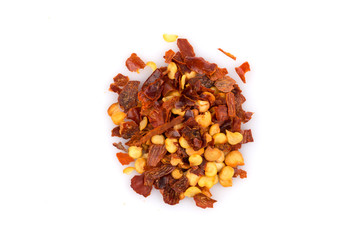Pile of a crushed red pepper