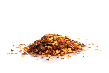 Pile of a crushed red pepper