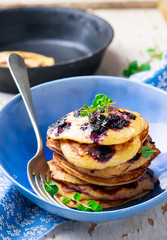 oatmeal pancakes with blueberry