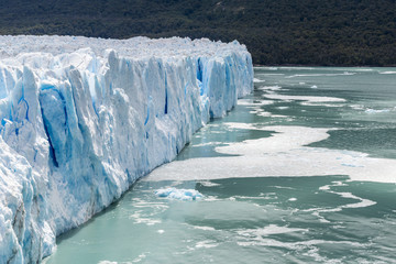 Perito Moreno Glacier wall on the sun. Los Glaciares National Park. Patagonia, Argentina