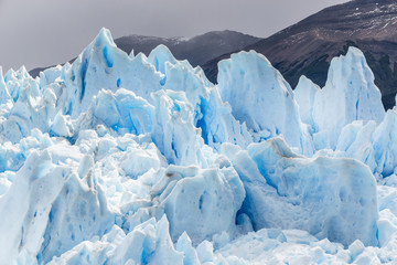 Fototapeta na wymiar Peaks of the Perito Moreno Glacier. Los Glaciares National Park. Patagonia, Argentina