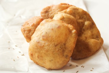 Mangalore Bun / Sweet Banana Poori, selective focus