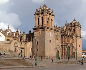 Fototapeta na wymiar Cuzco Cathedral In The Afternoon
