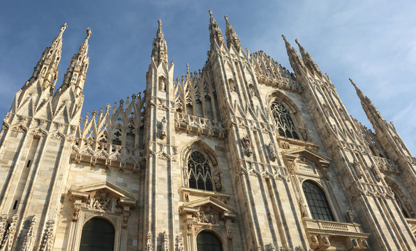Gothic Cathedral called Duomo in Milan in Northern Italy