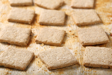 Crunchy cookie on vintage background
