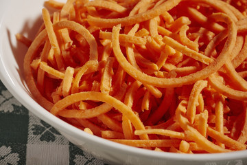 sweet potato curls, sometimes called sweet potato noodles