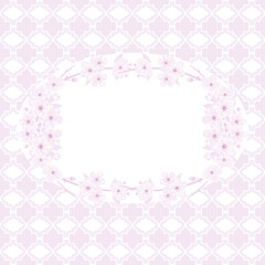 Card template with sakura blossom.Vector illustration.