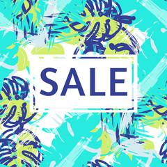 Abstract composition in bright colors. Modern design sale poster, flyer, brochure design. Vector illustrtation.