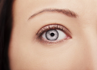Obraz premium Piękny wnikliwy wygląd oczu kobiety