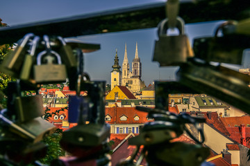 July 23, 2016: Panorama of Zagreb, Croatia