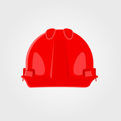 Red Hard Hat. Flat style design