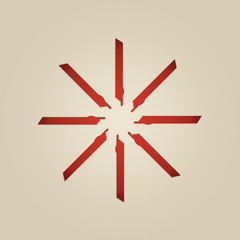 infographic hands point to the center