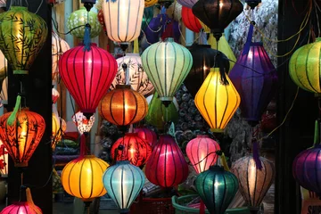 Foto auf Acrylglas Lampions of Hoian © photorealistic