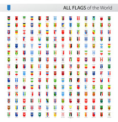 All World Bookmark Label Vector Flags - Collection