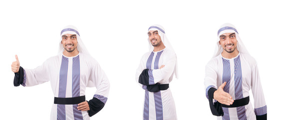 Arab businessman isolated on white