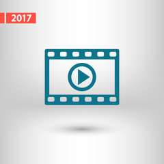 video icon, vector illustration. Flat design style