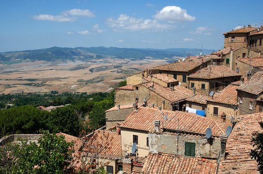 Historic town Voltera in the Tuscany, Italy