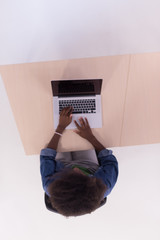 top view of informal african american Businesswoman