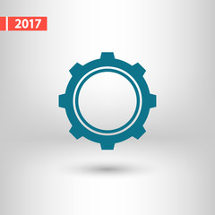 gear icon, vector illustration. Flat design style 