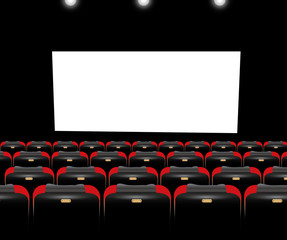 Movie cinema premiere poster design. Vector template banner