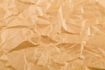 Crumbled brown empty, clean paper texture