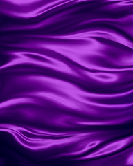 luxury purple silk material background with waves or folds of wrinkled draped fabric in elegant backdrop