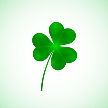Three leaf clover illustration. St. Patrick's day symbol. Vector illustration, eps 10.