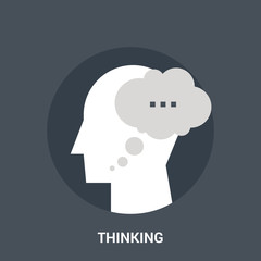 thinking icon concept